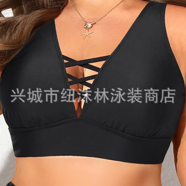 Amazon Cross-Border Exclusive Supply of Women's Full Coverage Bikini Push-Up Swimsuit Tops, Sports Bra Swimsuit Tops