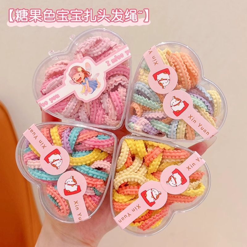 Baby atado pequeño cabello de cabello niñas lindas de alta elasticidad duradera cabello de cabello de encaje para niños banda de goma