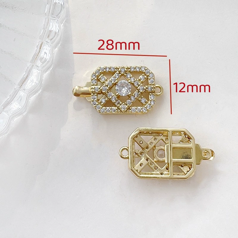 Соединители для подвесок на ожерелья и браслеты, посеребрение 18K/платиновое напыление/platinum plated, кристаллы и изумрудный вид акцентов