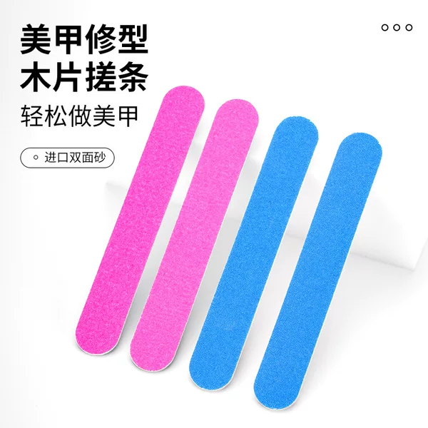 Disposable small rub nail file thin wooden skin nail polishing strip mini wooden file wear nail tool in stock