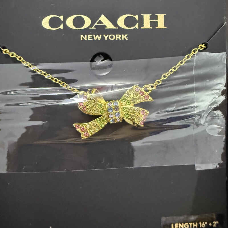 Cross-Border New Coach Full Diamond Bowknot Necklace for Women, Light Luxury Clavicle Chain, Fashionable Colorful Diamond Heart-Shaped Pendant Gift Cross-Border New Coach Full Diamond Bowknot Necklace for Women, Light Luxury Clavicle Chain, Fashionable Colorful Diamond Heart-Shaped Pendant Gift