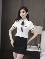 Single Top Summer New Style Sauna Technician Suit Slim Women's Hotel Foot Bath and Foot Therapy Single Top Single Top Single Top