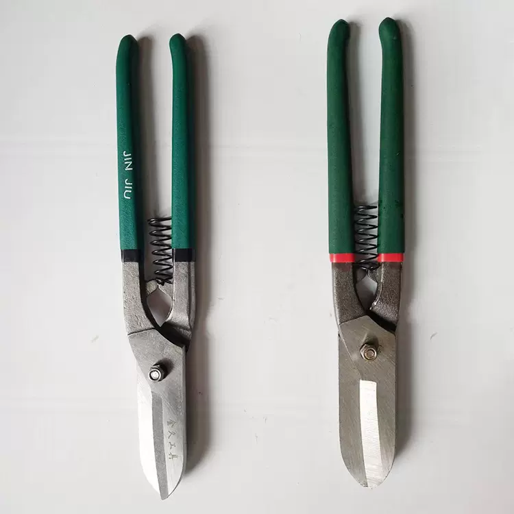 铁皮剪厂家批发沾塑柄12寸德式铁皮剪10寸美式铁皮剪铁剪子线槽剪