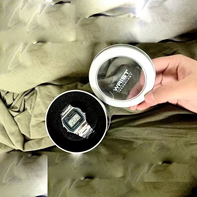 Watch Packaging Box Round Tin Can Square Carton Transparent Plastic Box