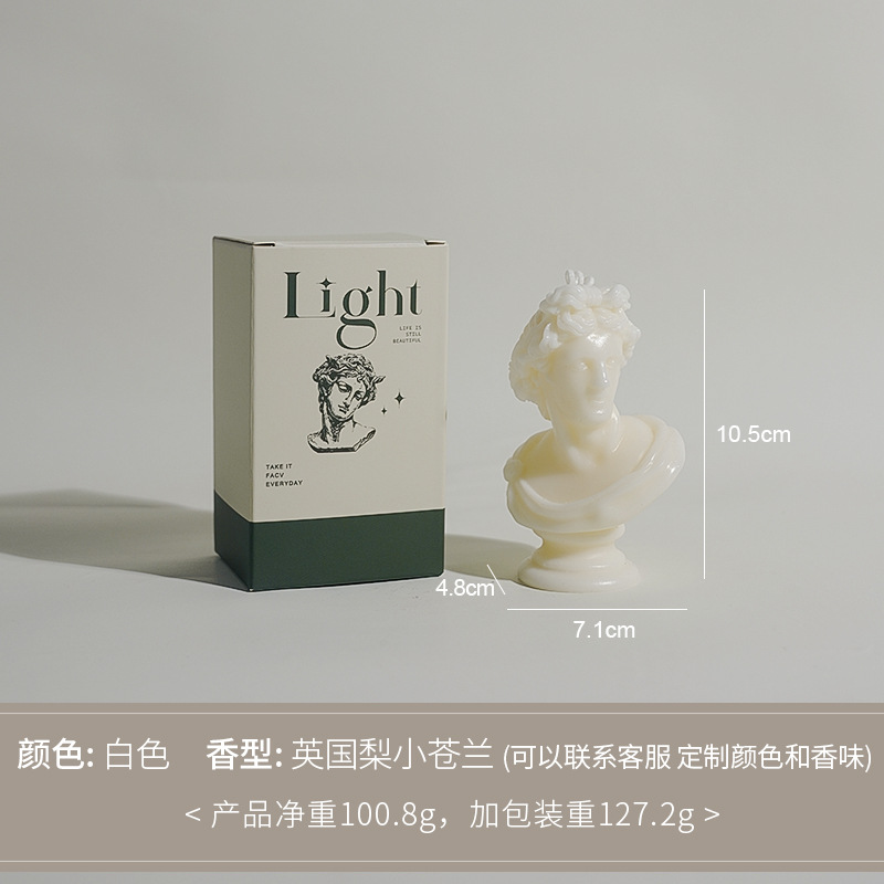 David modelado personajes perfumes decoración adornos hechos a mano atmósfera sensación vela vela vela de banano transfronteriza vela personalizada