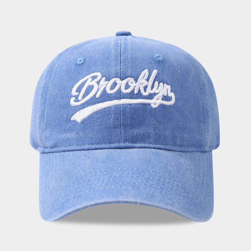 跨境亚马逊热卖帽子欧美户外旅游遮阳帽水洗BROOKLYN字母棒球帽潮|undefined