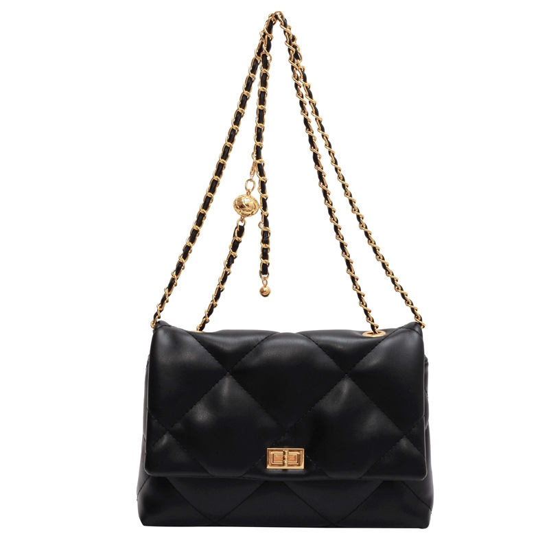 Bolso de cadena de diamantes popular de este año para mujer 2025 nuevo bolso cuadrado pequeño de todo fósforo de moda bolso de mensajero de un solo hombro de sentido avanzado