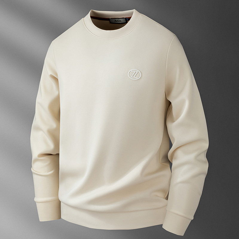 Autumn High-End Lightweight Modal Old Money Style Crew Neck Sweatshirt Men's Jogger Pants Two-Piece Casual Sports Suit for Men