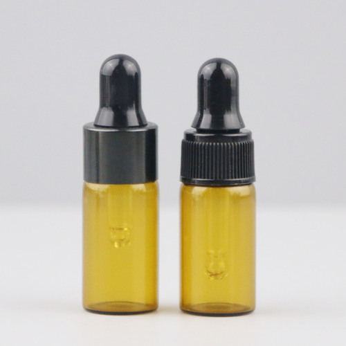 Brown essential oil bottle 1ml 2ml glass dropper bottle sample bottle cosmetic trial