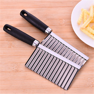 304 stainless steel kitchen chips cutting potato cucumber slicing wave knife wave cutting wolf tooth knife corrugated knife