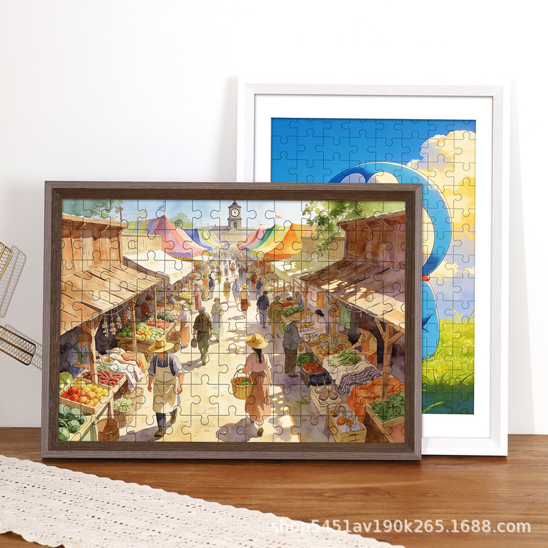 Solid Wood 1000-Piece 50X70 Puzzle Frame Wholesale, Art Oil Painting Sketch Calligraphy Mounting Frame Large Size Wall Hanging Solid Wood 1000-Piece 50X70 Puzzle Frame Wholesale, Art Oil Painting Sketch Calligraphy Mounting Frame Large Size Wall Hanging