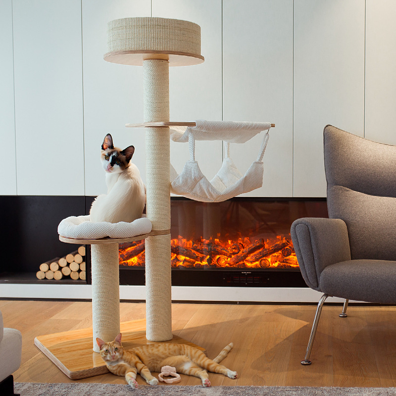 Madera gato escalada perno gato nido gato columna de agarre gato árbol de gato artículos para gatos juguetes para gatos grandes perno escalada