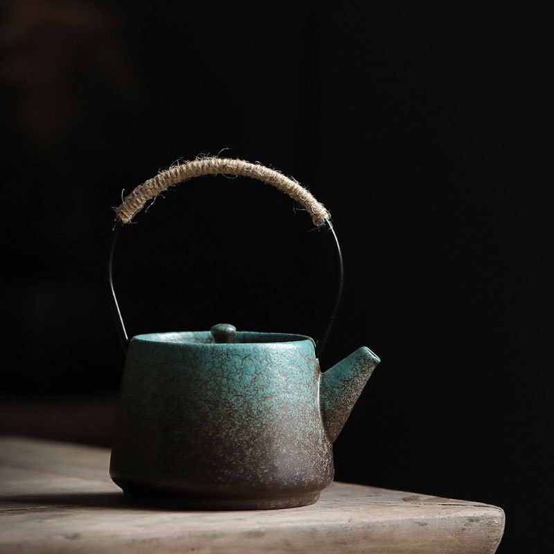 Japanese Stoneware Tie Pot Antique Ceramic Teapot Kung Fu Tea Set Household Teapot Single Pot Household Large Tea Maker