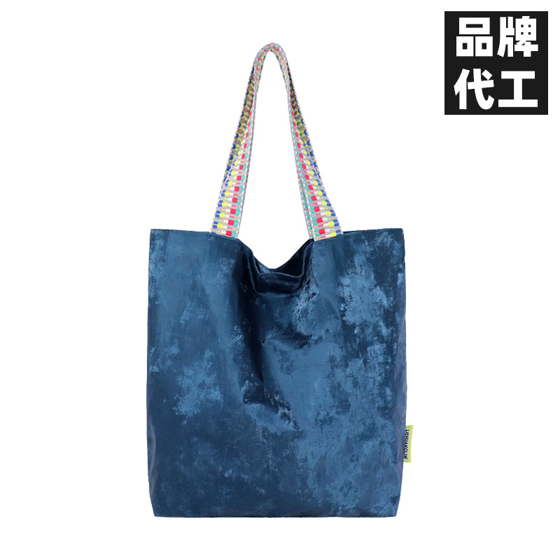 2025涂层杜邦纸袋定制logo韩国手提托特包多巴胺小众设计单肩包女