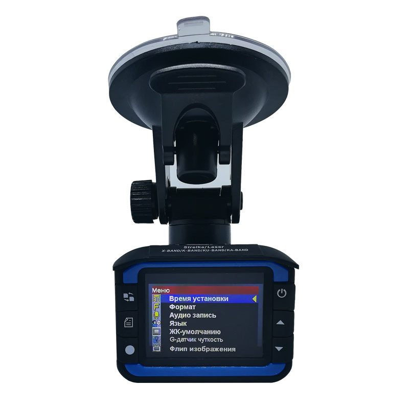 Cross-Border Factory Direct Sales Two-In-One Dashcam Electronic Dog Car-Mounted Radar Speed Detector Bilingual in English and Russian