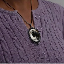 哥特式黑猫项链套装万圣节复古黑猫吊坠万圣节服装配件批发