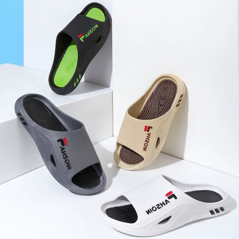 Летние тапочки, мужские и женские большие размеры дома, удобные, простые, продвинутые противоскользящие и износостойкие дикие домашние туфли на толстой подошве