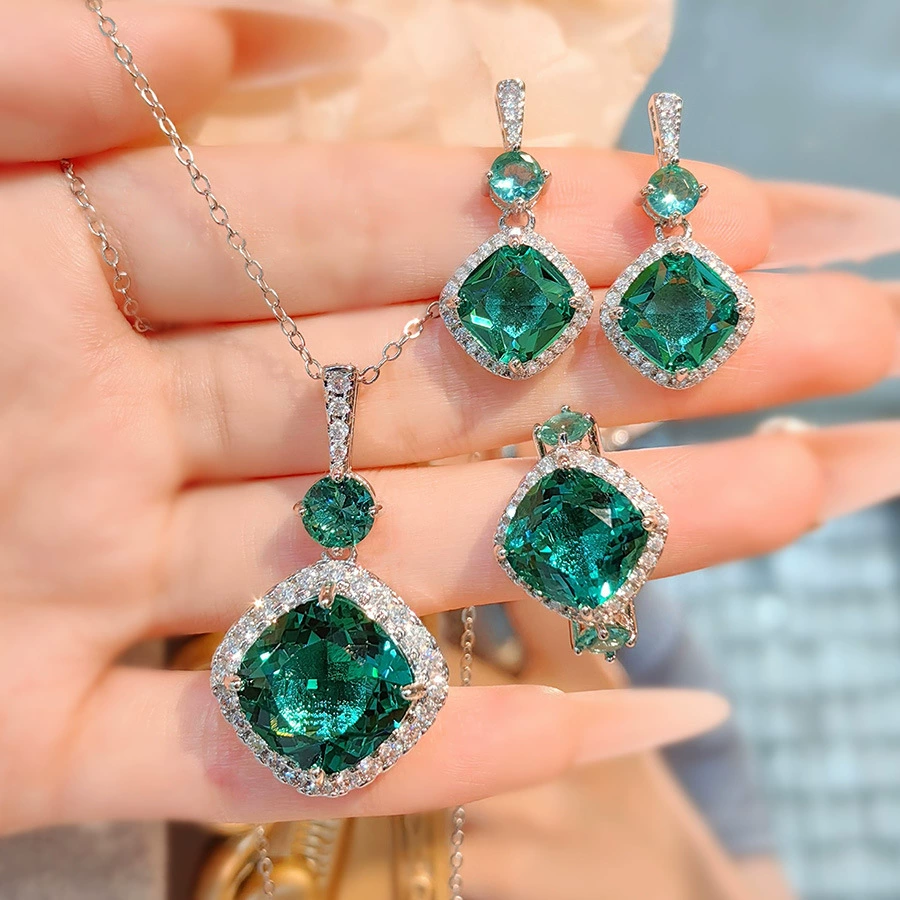 П pendant из сапфира королевский, серьги, кольцо, набор