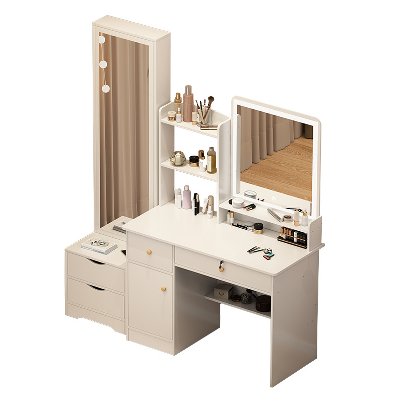 Tocador dormitorio simple moderno escritorio de la computadora gabinete de almacenamiento integrado mesa de maquillaje pequeño 80cm multifuncional tocador