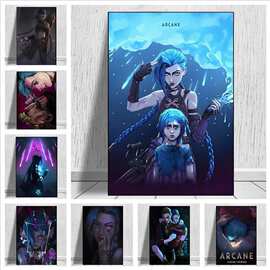 动漫英雄联盟LOL游戏海报JIT代发高清喷绘海报跨境电商Lazada