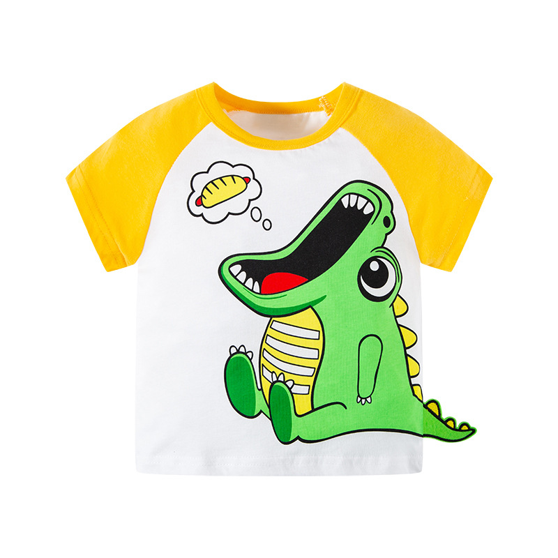 Ropa para niños coreanos al por mayor verano nuevo niño dibujos animados camiseta de manga corta ropa para niños top de bebé fuente transfronteriza