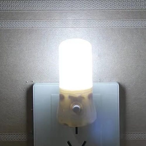 LED节能灯泡床头灯壁灯插座式插电带开关卧室超亮照明直插小夜灯