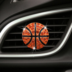 汽車空調出風口香水夾足球 籃球 排球車內裝飾擺件車香膏