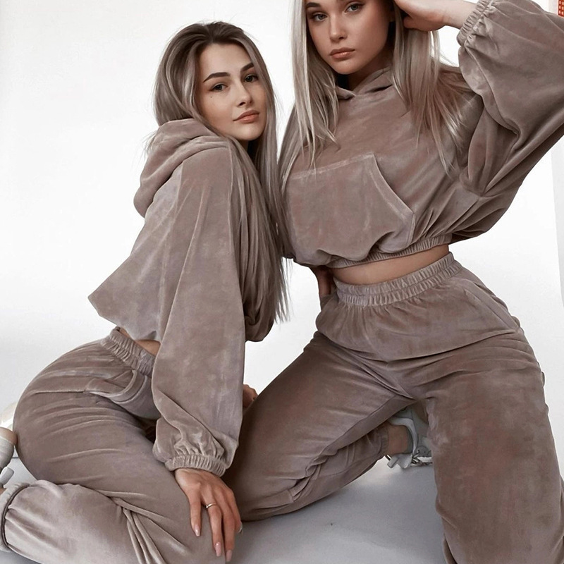 ng2510292 Ng2510292 Ng2510292 2025 On Cross-Border Spring Autumn Fashion Sports European American Women's Sleeve Hooded Sweatshirt And Long Pants_voghion.com