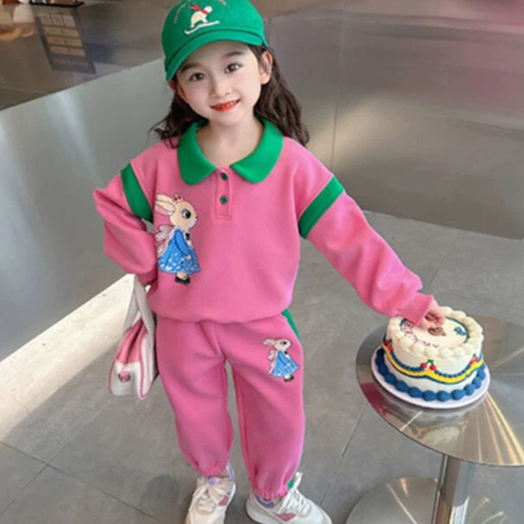 Girls' Fashion Winter Set, Western Style Spring and 2023 New Children's Internet Red Autumn Baseball_voghion.com