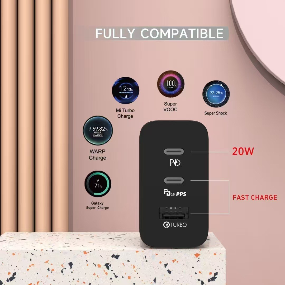 Nuevo modelo privado transfronterizo 2Type-C usb protocolo completo cabezal de carga súper rápido cargador 150W estándar europeo/americano/británico