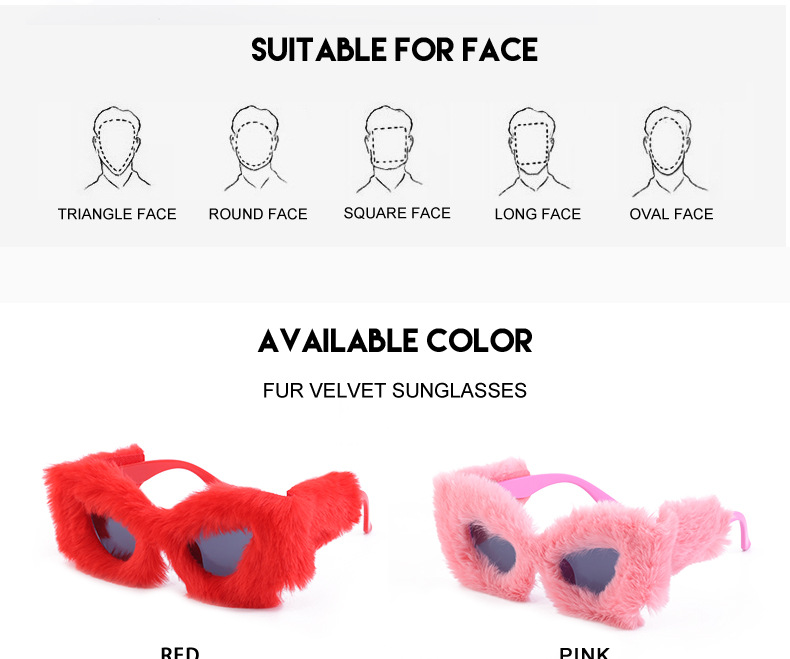 Occhiali da sole fluffy donna stile cat eye alla moda_voghion.com