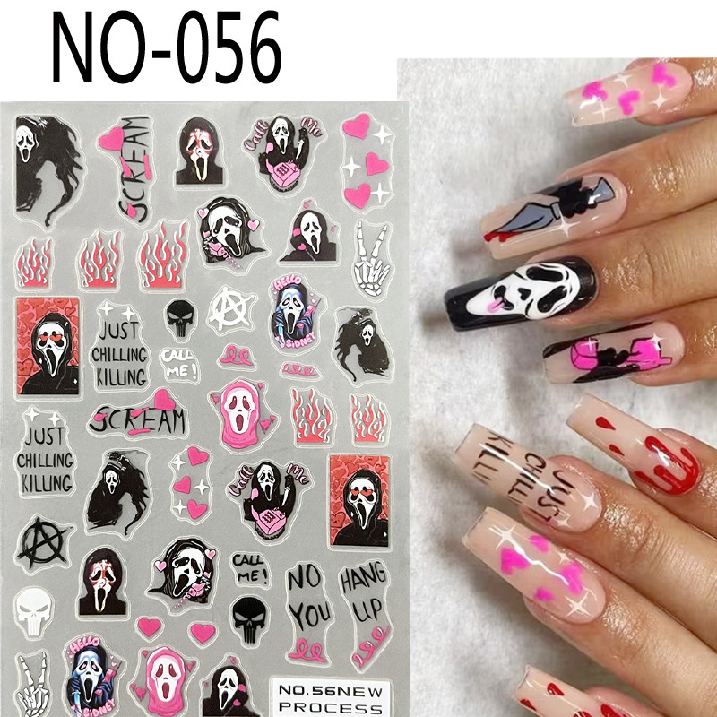 Spotted Nail Art Sticker Nail Decal Jellyfish Hill Marble Halloween Christmas NO 036 045 Spotted Nail Art Sticker Nail Decal Jellyfish Hill Marble Halloween Christmas NO 036 045