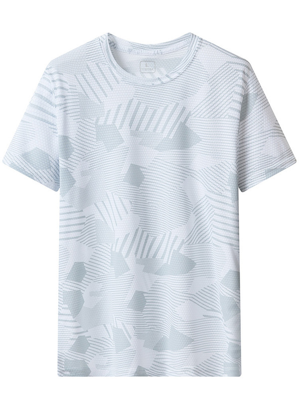 Upf50 + 日焼け止め半袖tシャツ男性夏の涼感通気性男性運動排汗ゆるい半袖氷感上着|undefined
