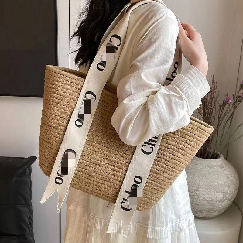 Large Capacity Woven Bag New Fashion All-match Shoulder Tote Bag for Women