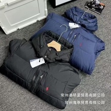 跨境小红马可拆卸帽子加厚保暖防风羽绒服男女情侣款批发