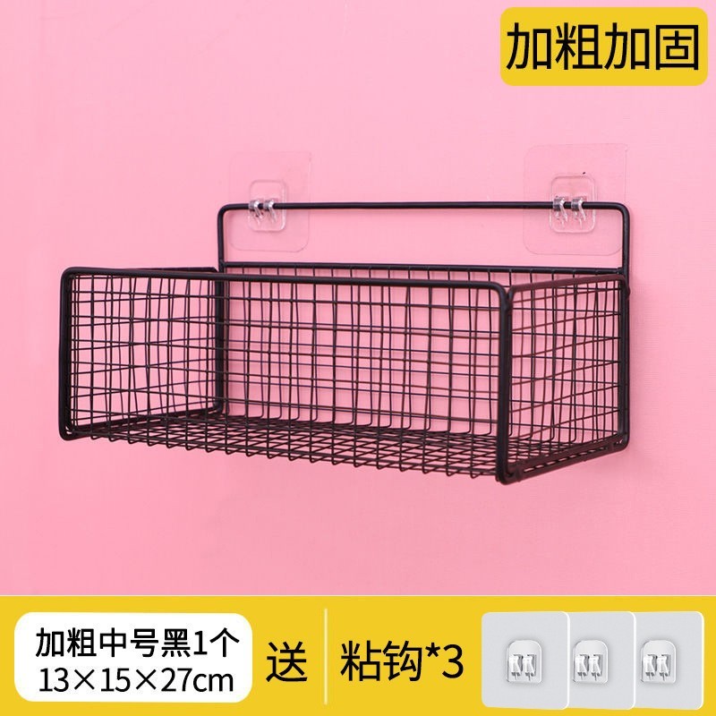 免打孔墙上置物架床头宿舍神器挂篮卧室墙面隔板收纳架子墙面置物|undefined