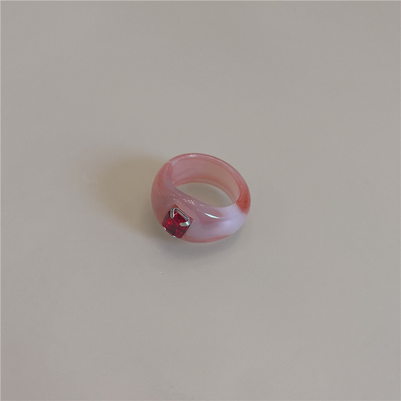 7g Weight Rings Classification One Size Ring Size 1 Piece Quantity Casual Occasion Acrylic Material Geometric, Flower Pattern All Seasons Season Women's Gender Cute, Modern Style, Sweet Style 1 Piece Cute Modern Style Sweet Geometric Flower Acrylic Women's Rings 11