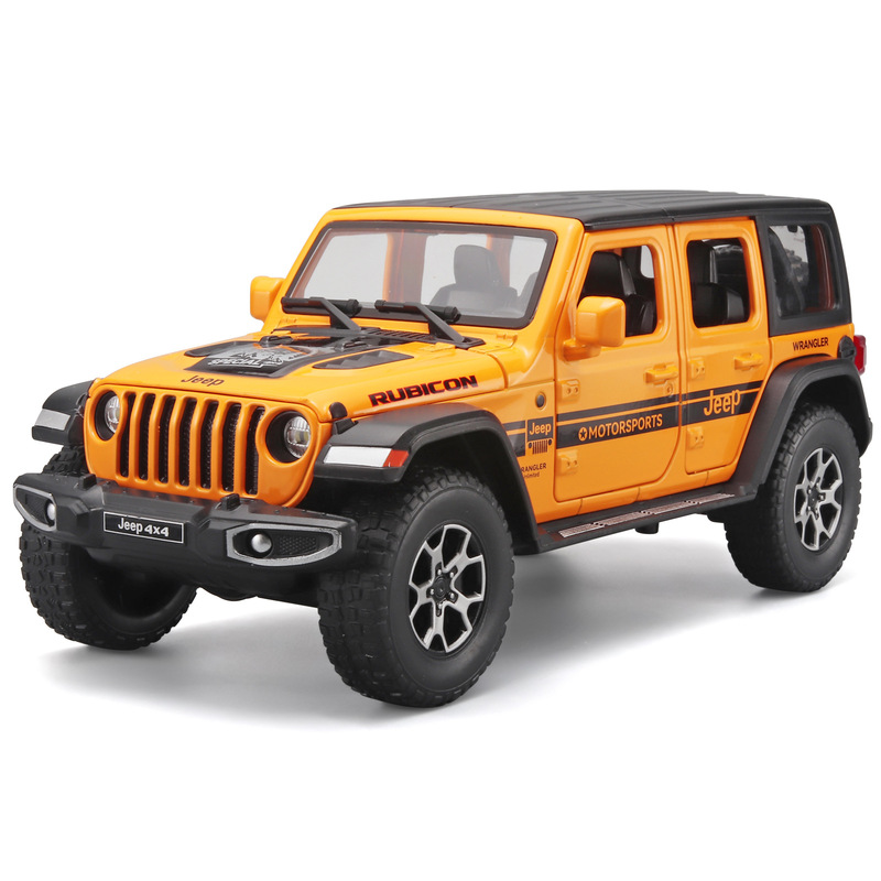 1:24 Jeep Wrangler alloy car 7 door back force with sound and light children's toy car model ornaments wholesale