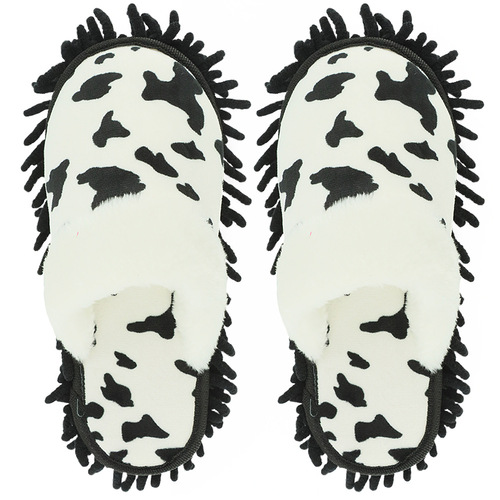 Cross-border hot-selling autumn and winter new style lazy man's floor cleaning slippers wooden floor cleaning slipper thickening warm bottom detachable 