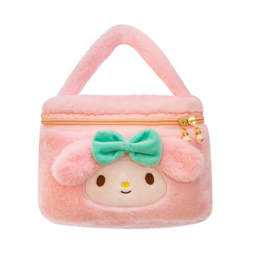 2024 New Plush Toy Bucket Bag Girls Niche Design Cosmetic Bag Girl Heart Gift Handbag Wholesale
