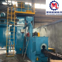 钢瓶钢管外抛机 钢材外壁除铁锈清理机 去除氧化皮钢渣钢屑抛丸机