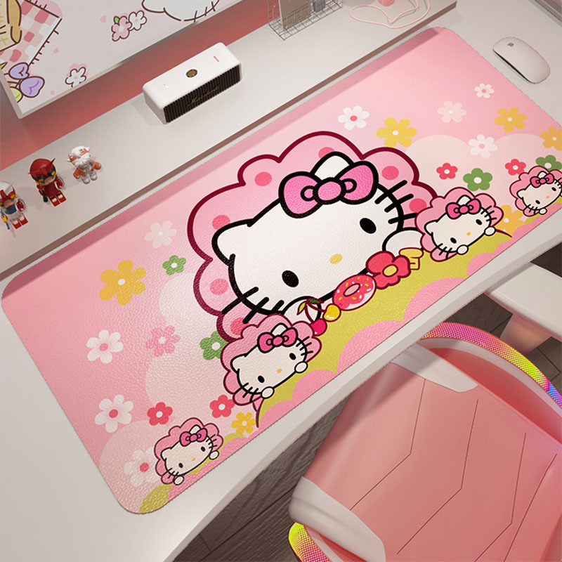 ハローキティ漫画かわいい厚みのあるコンピュータマウスパッドゲームオフィス漫画スタイル滑り止め吸収性デスクマットは発送可能です|undefined