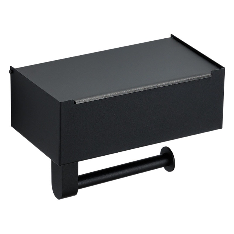 Amazon Stainless Steel Toilet Paper Holder Tissue Box Toilet Storage Rack Roll Paper Holder Punch-Free Wall-Mounted Wet Tissue Box