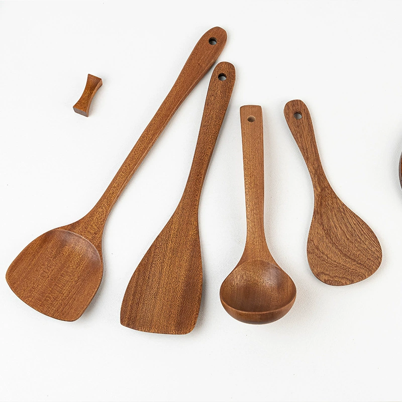 Безочаговая/безполезная? — переведу правильно: Бесмятная Waxless ebony wood spatula non-stick pan Japanese-style extended-handled stir-frying spatula wooden soup spoon porridge spoon kitchen set