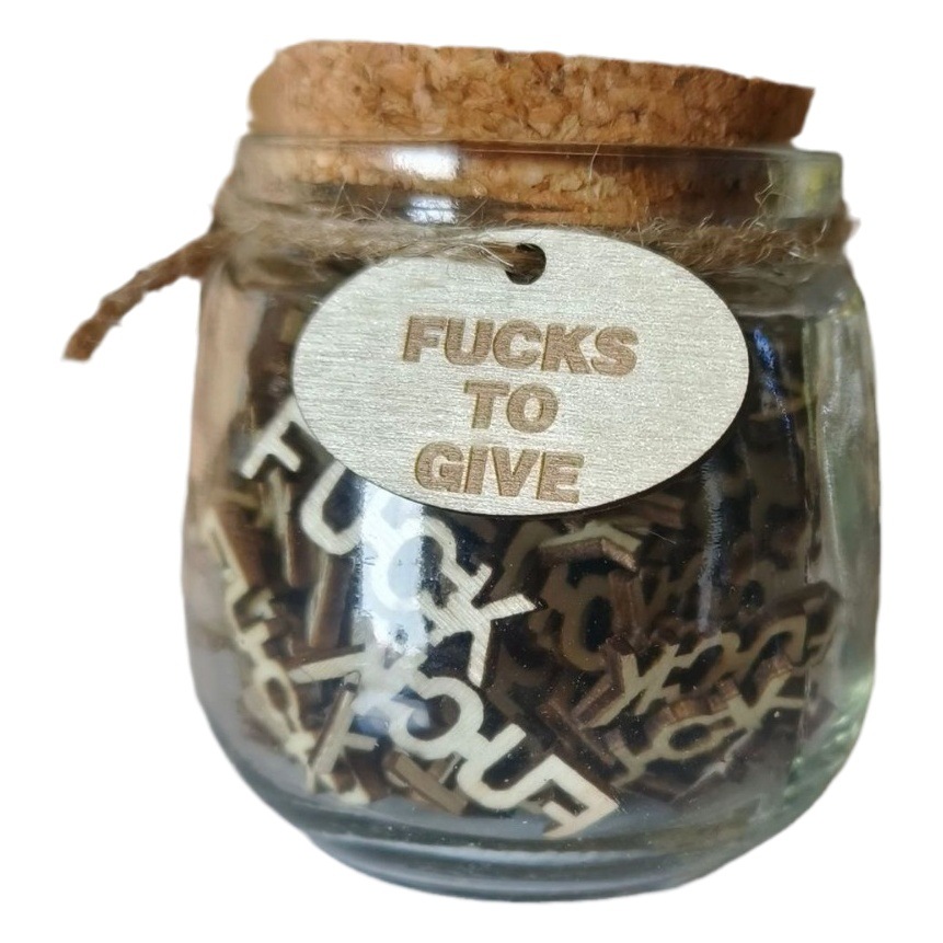 JarofFucksHugstoGive - Piezas de Madera con Forma de Letras para Desahogarse, Bromas de Cumpleaños, Alivio del Estrés de Fábrica, Disponibles en Existencias image 1