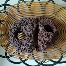 火山石水草定植环鱼缸造景用水草固定环无土栽培打孔火山岩滤料