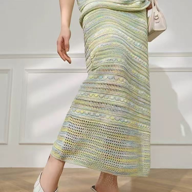 花式纱 春夏纱线 段彩 金银段彩 设计师首选 6.5支彩虹夏爽麻