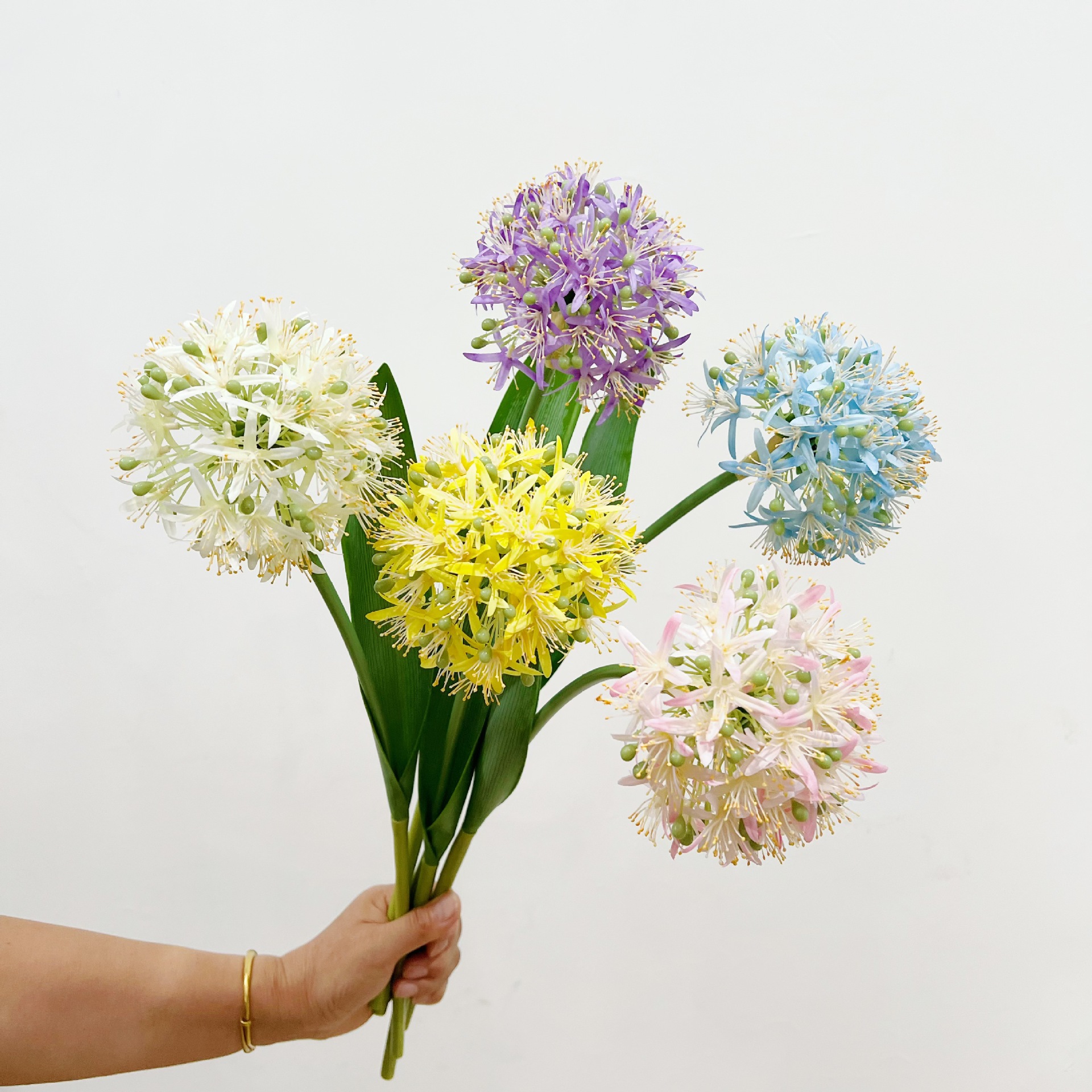 Yang-containing simulation single tennis flower home floor decorations restaurant soft window landscaping wedding decoration floral art