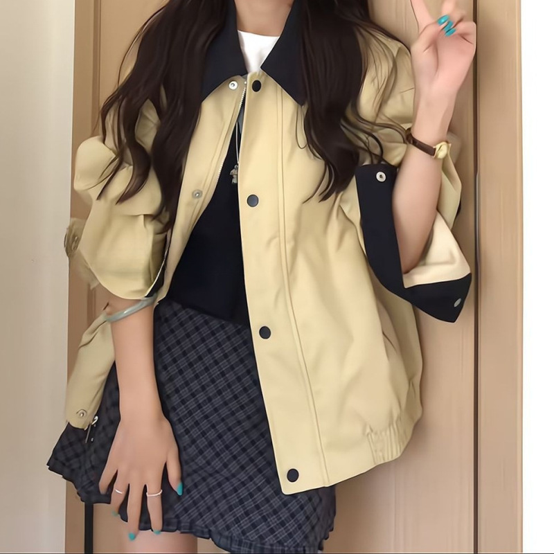 Cross-Border Super Stylish Women's Jacket 2025 New Early Autumn Cool Korean Style Jacket for Early Autumn