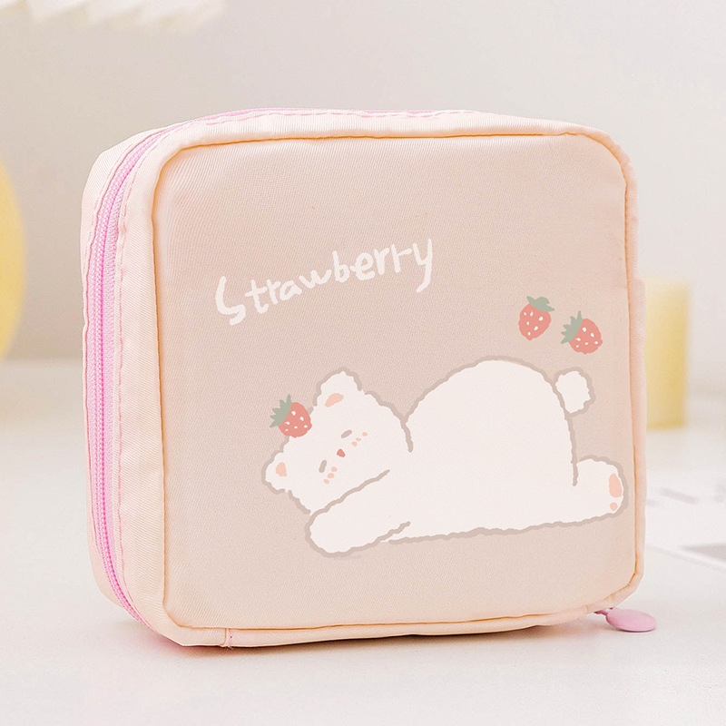 萌え面白い顔かわいい生理用ナプキン収納バッグ叔母のタオル袋携帯大容量生理用綿月事小包|undefined